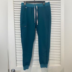 Figs Zamora Jogger Scrub Pants in Caribbean Blue